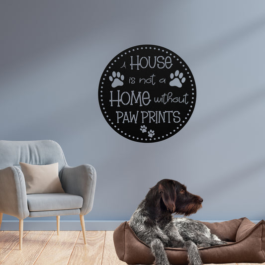 Add Heartwarming Charm to Your Home with a 'Paw Prints' Metal Sign