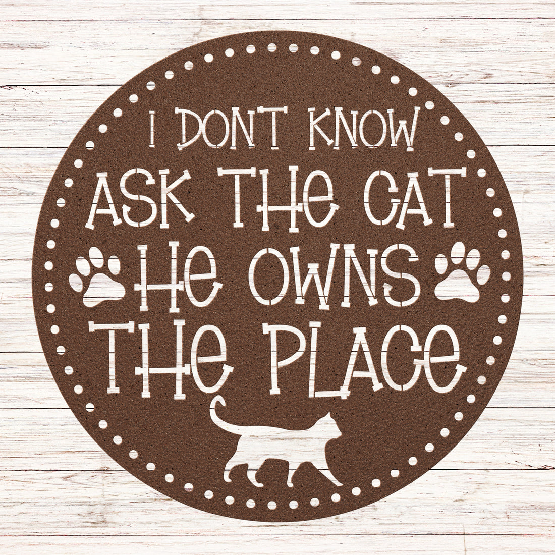 Add a Playful Touch to Your Home with Our Durable Cat-Themed Metal Sign