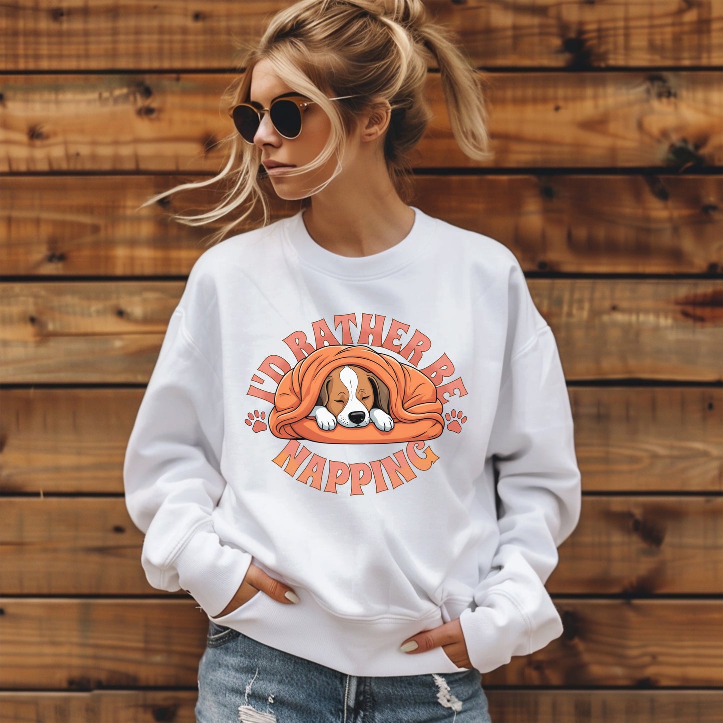 I'd rather be napping sweatshirt