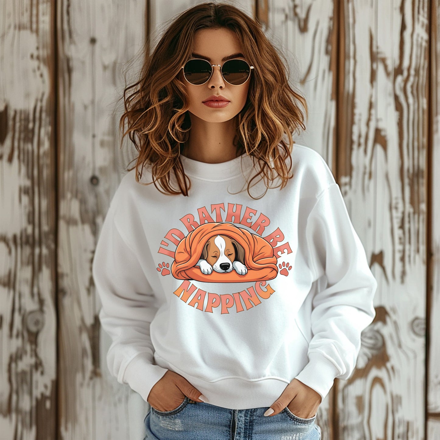 I'd rather be napping sweatshirt