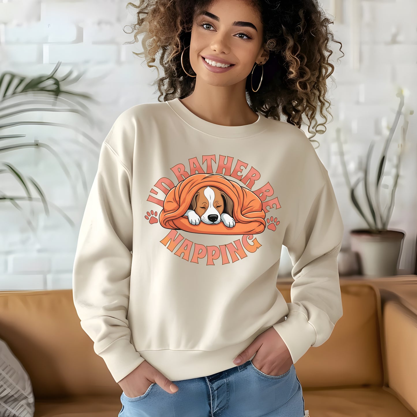 I'd rather be napping sweatshirt