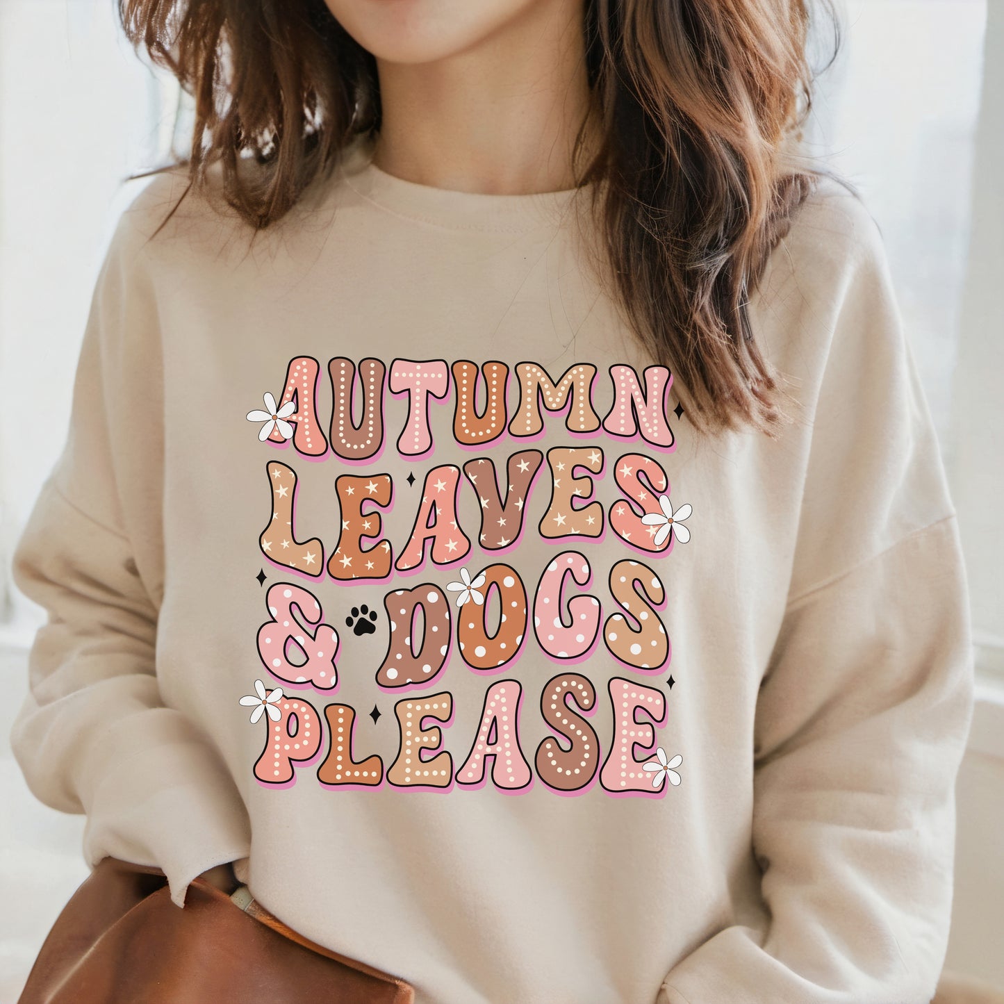 Autumn leaves and dogs please sweatshirt