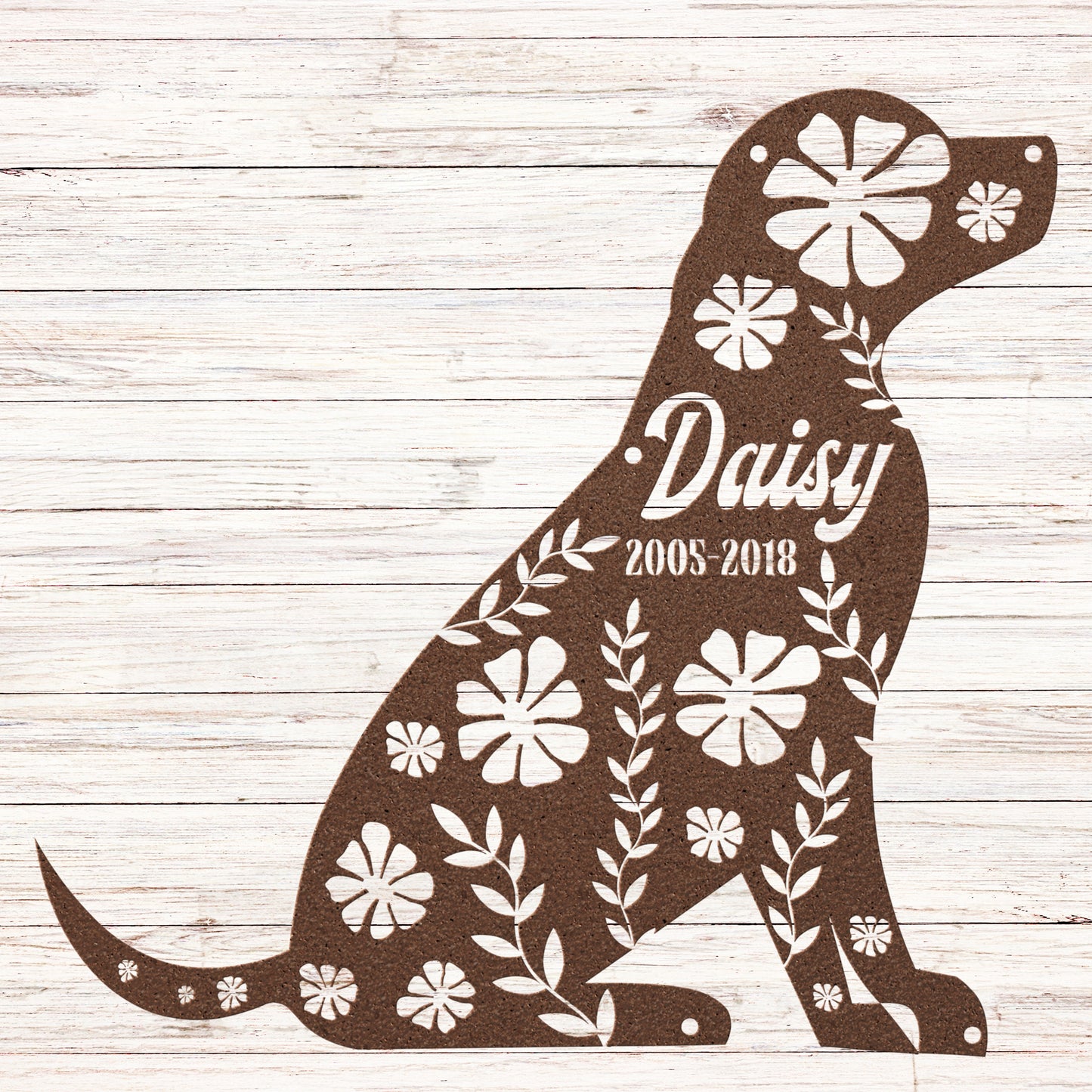 Copper dog, Remember your cherished pet with this lovely metal sign that is customizable with Name and dates.